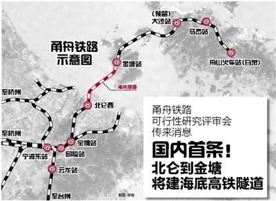 国内首条！ 宁波北仑到金塘将建77公里海底高铁隧道