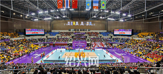 2018年世界女子排球俱乐部锦标赛在绍兴奥体中心开赛